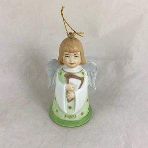 1980 Kaiser Pottery Porcelain Bell Ornament West Germany 4” Tall 2.25” Wide